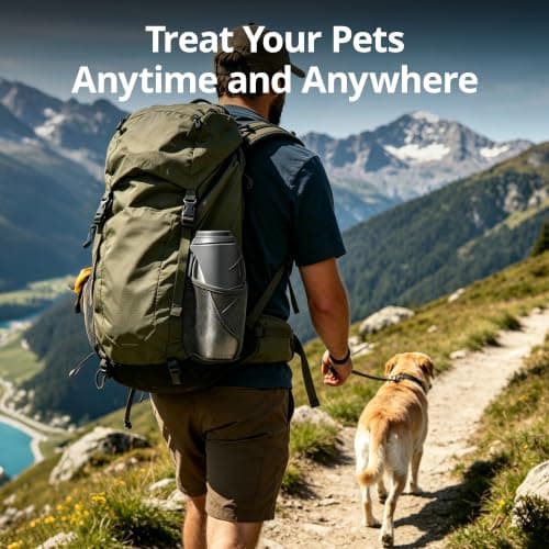 Dog Water Bottle for Walking, 750 ml, Leakproof, Lightweight, Outdoor Ready — view 6