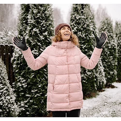 Andiker Ski Gloves Women Windproof Winter Warm Thermal Touchscreen Bike Cycling Gloves Snow Sports Snowboard Riding (black) — view 6