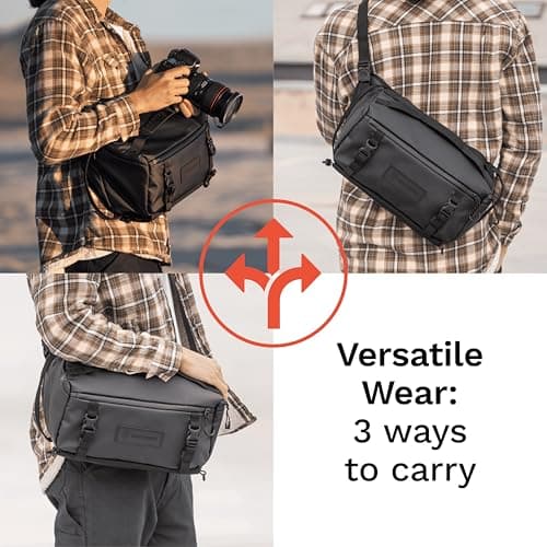 WANDRD Camera Bag - Rogue Sling Crossbody Camera Bag, Made of Ballistic Nylon Fabric, Works As Laptop Bag (Wasatch Green, 9L) — view 6
