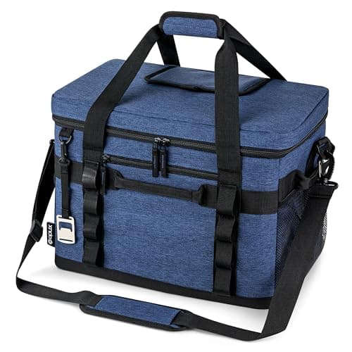 OPUX Soft Cooler Bag, Insulated Collapsible Soft Sided Portable Cooler, 48 Cans Beach Camping Leakproof Cooler with Shoulder Strap, Ice Chest for Travel Road Trip Picnic, Navy Blue