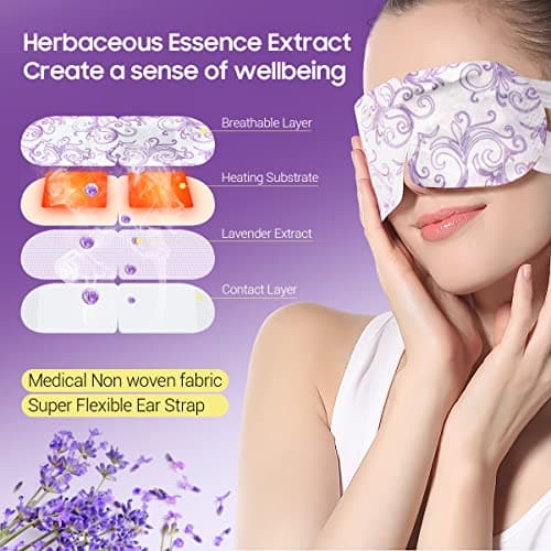 BeMyLady Self Heating Steam Eye Mask, Heated Sleep Mask for Sleep & Travel — view 4
