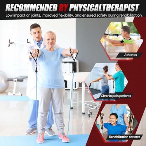 HPYGN Resistance Bands Set with Handles, Exercise Bands Stackable up to 150lbs, Resistance Bands Set Men with Door Anchor & Ankle Straps for Fitness, Strength, Yoga, Home Gym Equipment — view 5