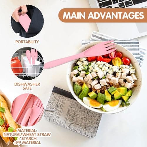 Plastic Travel Cutlery Set, Utensil Set for Camping Lunch Box — view 3