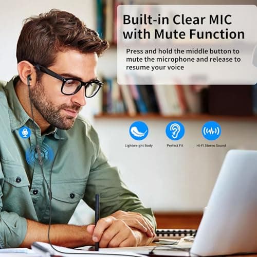 AIAUXA USB Headset for Laptop PC, Headphones with Microphone for Computer — view 4