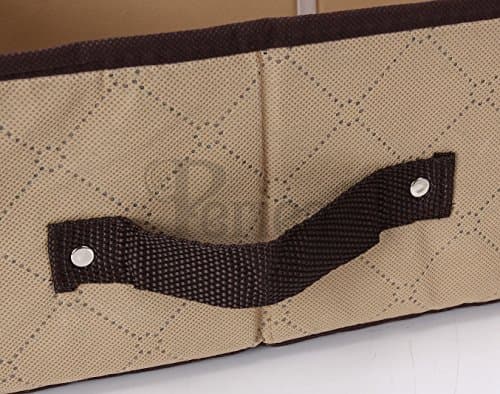 Periea ‘Sami’ Shoe Organiser - Foldable Shoe Storage Bag/Box for Tidying & Organising Shoes, Trainers, Heels & Boots – Anti-odour & Anti-mould Fabric (Beige) — view 6