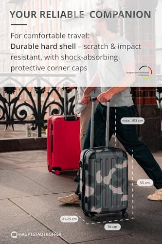 Hauptstadtkoffer Spree – Cabin Luggage, 55 × 35 × 20 cm for All Airlines, Travel Suitcase, Hard Shell Trolley, Carry-On Suitcase, Camouflage — view 5
