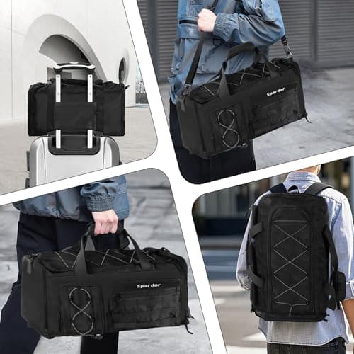 Spardar 4‑in‑1 Gym Bag, 35L Large Sports Duffle Backpack for Men Women, with 6 Shoe Storage Bags, Waterproof Travel Weekend Bag with Wet Dry Pocket & Separate Shoe Compartment, Cabin Carry On Luggage — view 4