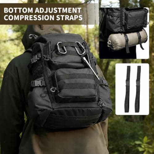 kokkoya Hiking Backpacks for Men 40L Tactical Backpack for Camping Hunting — view 3