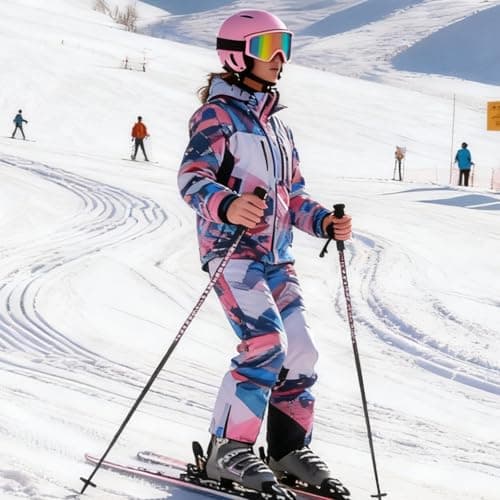 KASESSS Ski Goggles for Men, Anti-Fog Ski Goggles Womens, Anti-Glare Skiing Goggles, Adjustable Ski Glasses, Ski Googles Over Glasses, Snow Goggles UV Protection for Skiing Snowboarding (Pink) — view 6