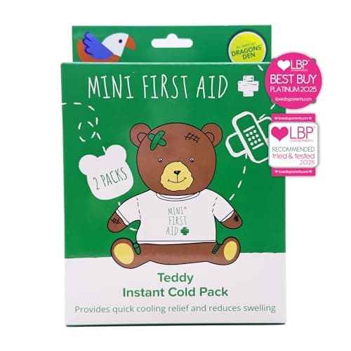 Mini First Aid Teddy Instant Cold Ice Pack - No Freezer Needed, Travel-Friendly Cooling Relief for Kids & Adults, Family First Aid Kit Essential, Pack of 2 — view 6