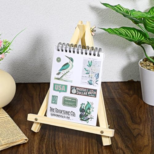 12 Pack 9 Inch Wood Easels, Tabletop Easels for Painting, Small Portable Canvas Holder, Tripod Painting Easel, Paintings Party Easel for Art Crafts Photo Picture Sign Display — view 5