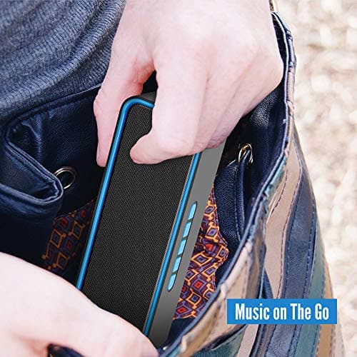 Kolaura Portable Wireless Speaker, Bluetooth 5.0 Speaker with 3D Stereo HiFi Bass, 1500mAh Battery, 12 Hour Playtime (Blue) — view 5