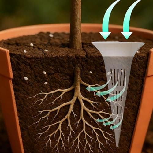 10-Pack Deep Root Watering Stakes, Multi-Hole Irrigation Spikes for Potted Plants, Soil Aerator & Fertiliser Applicator, Slow Release Watering Tool for Indoor & Outdoor Plants, Garden Watering System — view 6
