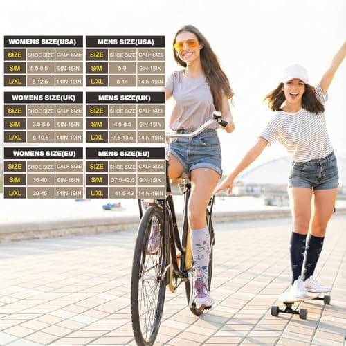 Zuimei 6 Pairs 20-30 mmhg Compression Socks for Women Men — view 2