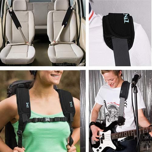 ZINZ Ultra Thick & Breathable Universal Shoulder Pad Cushion for Bag, Long & Comfort, Black — view 5