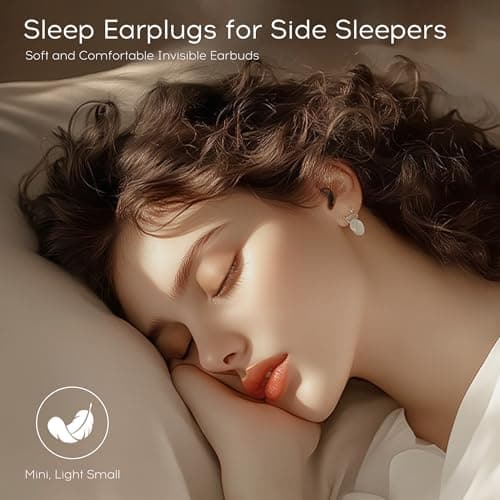 sunvito Sleep Earbuds Bluetooth 6.0 for Side Sleepers, LED Screen, Black — view 2