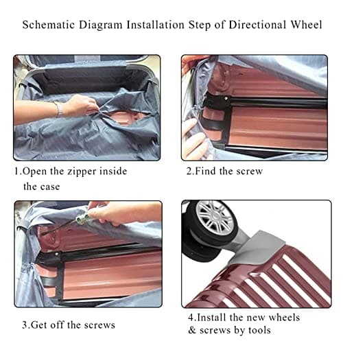 TUKRPQMRI Luggage Suitcase Wheels, Swivel Wheel Replacement Luggage Travel Suitcase Wheels Plastic Bearings Repair Set for Luggage Kits Pack/76 — view 3