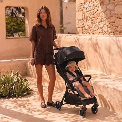 My Babiie MBX6 Autofold Stroller – from Birth to 4 Years (22kg), Foldable & Compact, Lightweight, Travel Buggy for Toddlers, Pushchair Includes Rain Cover - Black & Grey — view 2