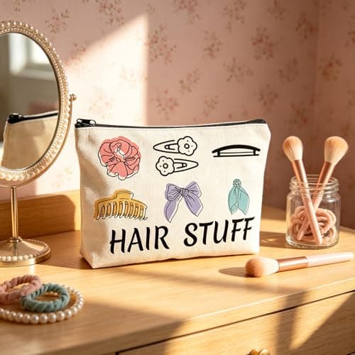 1 Pcs Hair Accessories Organiser Bag, 26cm x 18cm, White — view 6