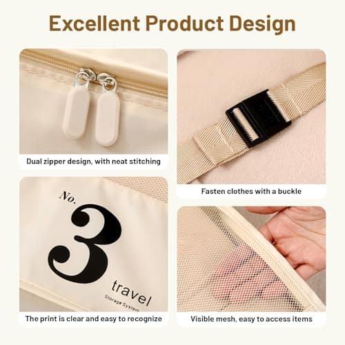 Compression Packing Cubes for Suitcases，Packing Cube Compression Set — view 4