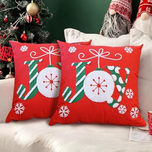 Tktouci Winter Pillow Covers 18 X 18 In Deer Snowflake Home Supplies — view 2