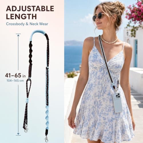 CYD Adjustable Phone Lanyard, Crossbody Strap for Travel — view 3