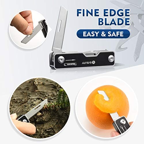 BIBURY EDC Multitool, 10 in 1 Pocket Size EDC Key Ring Multi Tool — view 2