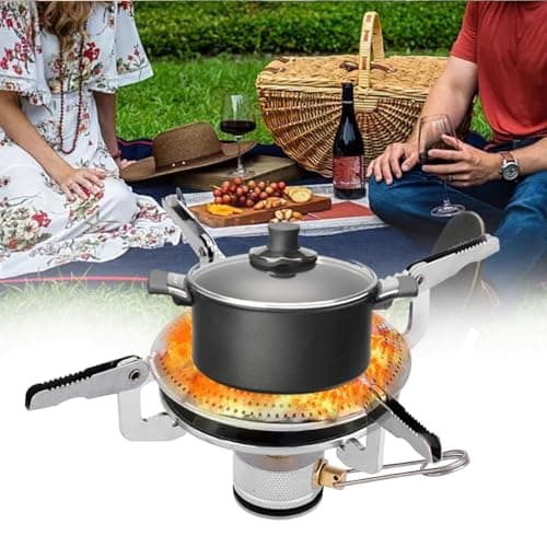 VGEBY1 Portable Mini Camping Stove, Folding Gas Burner for Picnic Hiking Camping, Windproof Cooker with Carrying Bag — view 5