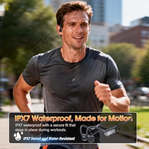 Bone Conduction Headphones,Bluetooth6.0 OpenEar Sport Earphones,Space Black — view 5