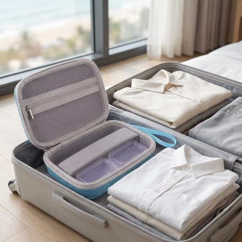 UKCOCO Sky-Blue Hard EVA Diabetic Supplies Organizer Case for Travel — view 5