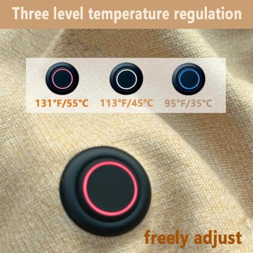 Heated Blanket Shawl for Women, Cozy Portable Suitable for Office Home Rest, Car Travel, Outdoor Camping,Apricot — view 2