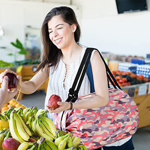 QZDAFFIC Foldable Shopping Bags with Secure Zipper — view 3