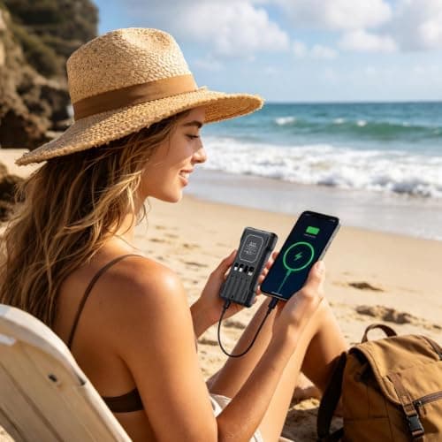 Solar Charger 10000mAh Hiking Waterproof Power Bank — view 3