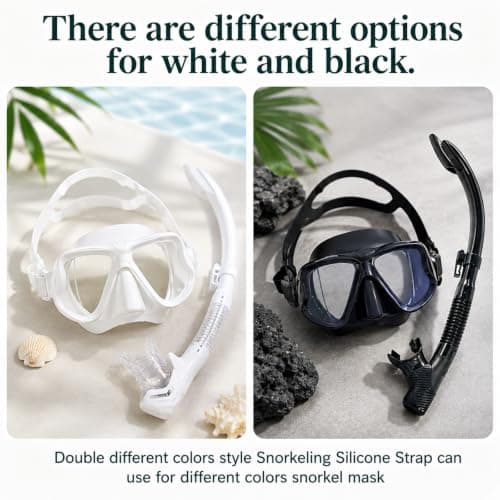 Chsoejuf 2 Pack Universal Silicone Swim Goggle Straps Replacement — view 6