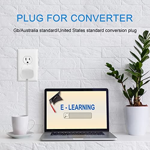 Jsdoin UK to US Plug Adaptor 3 pin to 2 Pin Flat Travel Adapter for USA, Canada, Mexico, Thailand, Refer to Description for country list US (6 Pack) — view 4