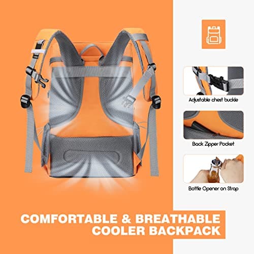 Maelstrom Insulated Cooler Backpack, 39L/50 Can Leakproof Soft Cool Bag — view 5