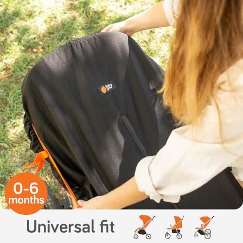 Baby Uma Pram Sun Shade (0-6 Months) - UPF 50+, Breathable Blackout Mesh Pram Cover with Zip-up Window, Blocks 99% of UVB Rays & 94% of UVA Rays (+ Travel Bag) — view 3