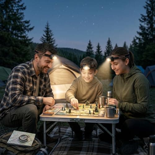 SuperFire 2 Pack Head Torch Rechargeable, 2000 Lumens Waterproof Lightweight Headlamps, 6 Lighting Modes with Long Runtime, Hands-Free LED for Camping, Hiking, Cycling, Fishing — view 6