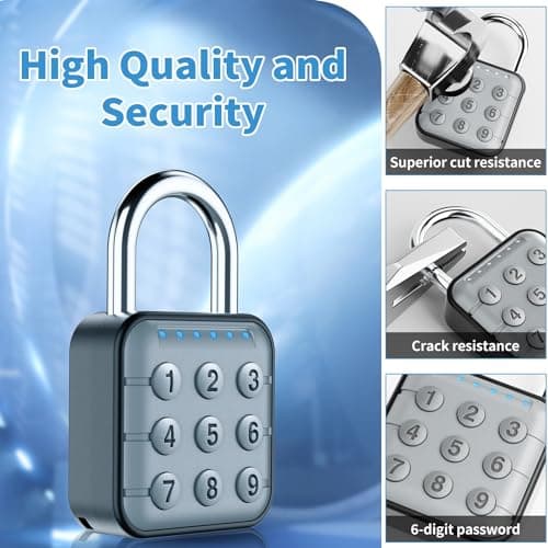 SURPN Digital Combination Lock, Gym Locker Lock Electronic Password Padlock — view 3