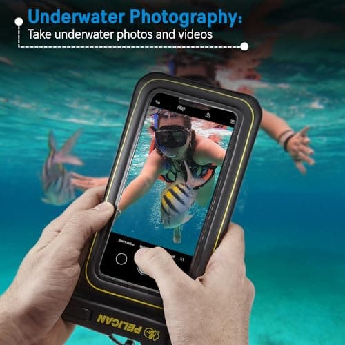 CASE-MATE 2 Pack - Marine Series Waterproof Floating Phone Pouch (Regular Size) - Smartphone Compatible - Black/Hi-Vis Yellow — view 4