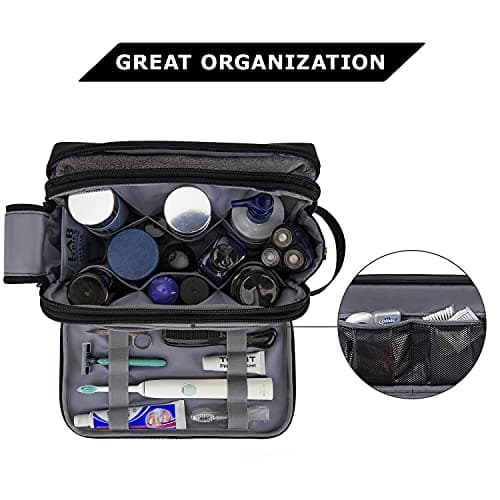 BAGSMART Men's Wash Bag, Large Capacity Travel Toiletry Bag & Wet Pocket — view 2
