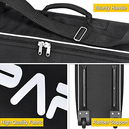 PARTAGE + Ski Bag with Wheels Waterproof Ski Travel Bag Ski Boot Bag 600D Heavy Duty Oxford Fabric - Adjustable Length Up to 78in Easy to Store and Transport Suitable for Men Women — view 5