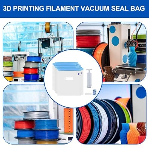 Filament Vacuum Storage Bags - Resealable 3D Printer Filament Bags, Anti-Humidity Sealing | Dust-Proof Filament Storage Bag for Dry Spool Protection, Vacuum Seal Bags with Hand Pump, Sealing — view 4