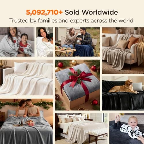 Bedsure Fleece Throw Blanket for Sofa - Flannel, Silver Grey, 130x170 cm — view 4