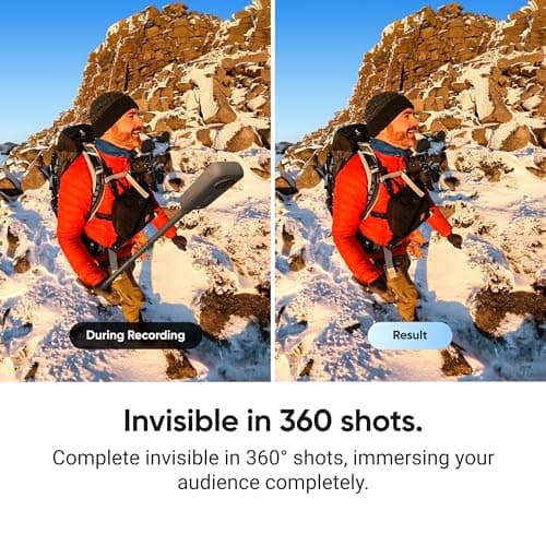 Insta360 Action Invisible Selfie Stick, 1-Meter Carbon Fiber Invisible Pole, Compatible with Insta360 Ace, Ace Pro, Ace Pro 2, GO 3, GO 3S, GO Ultra, ONE X2, X3, X4, X5 Action Cameras, Black — view 6