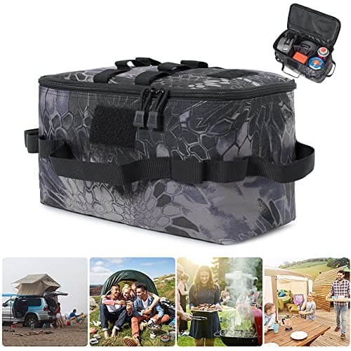 Fiorky Outdoor Camping Storage Bag Gas Stove Canister Pot Carry Bag Portable Camping Stove Carry Bag Outdoor Storage Box Container Scratch Resis-tant for Outdoor Hiking Picnic Travel — view 6