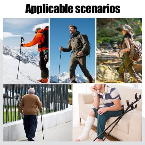 4-Pack Durable Rubber Tips for Hiking Poles - Non-Slip Replacement Buffers for Trekking on Various Terrains — view 5