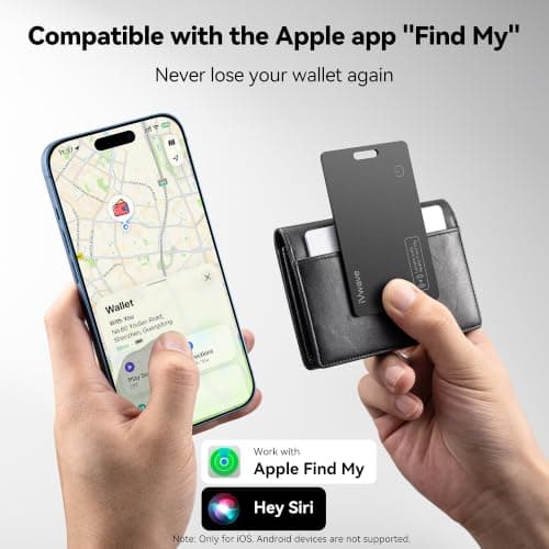 2pcs Rechargeable Wallet Tracker Work with Apple Find My(iOS Only) — view 2