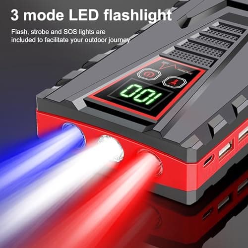 1000A Lithium Jump Starter Pack, QDSP Car Battery Booster — view 3