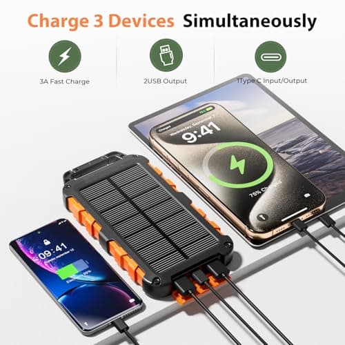 WOWMVP Solar Power Bank 10000mAh 22.5W Fast Charging Portable Charger — view 2